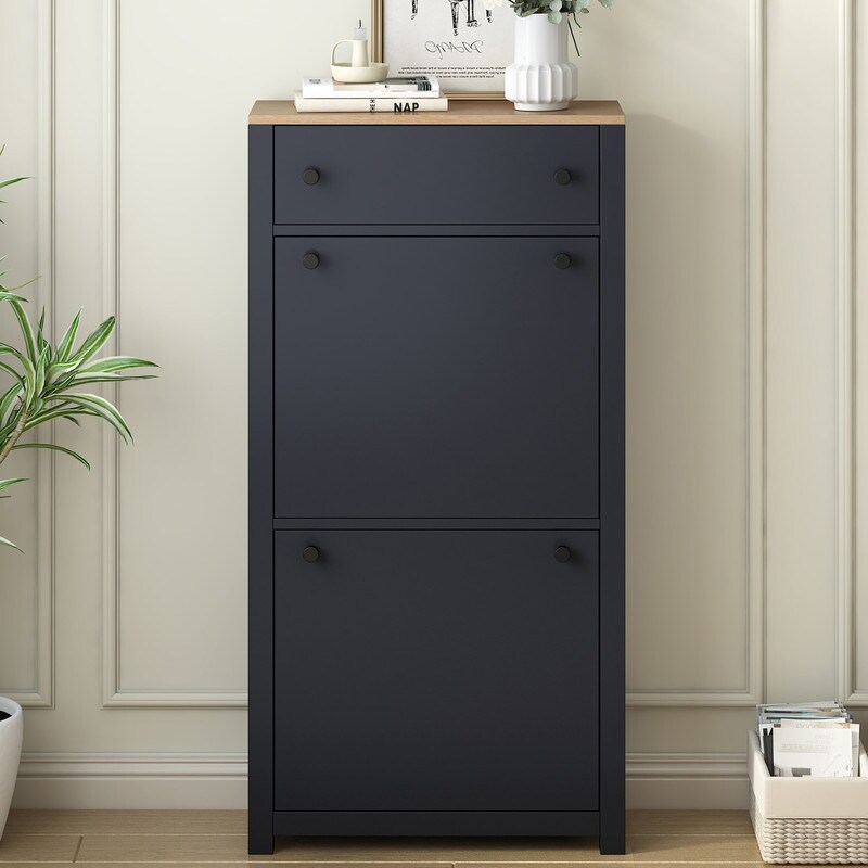 Drawer type shoe box black discount