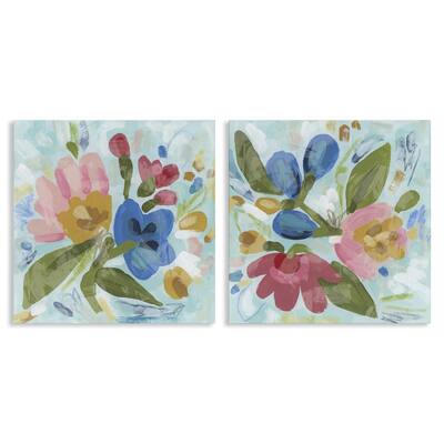 Stupell Eclectic Flower Bundles Canvas Wall Art Design By June Erica Vess (Set of 2)