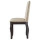 preview thumbnail 9 of 12, Dining Chairs Wood Upholstered Fabirc Dining Room Chairs with Nailhead, Kitchen Dining Room Chairs Set of 4