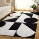 preview thumbnail 71 of 70, SAFAVIEH Handmade Rodeo Drive Frouwa Mid-Century Modern Wool Rug 8' Square - Ivory/Black - Square