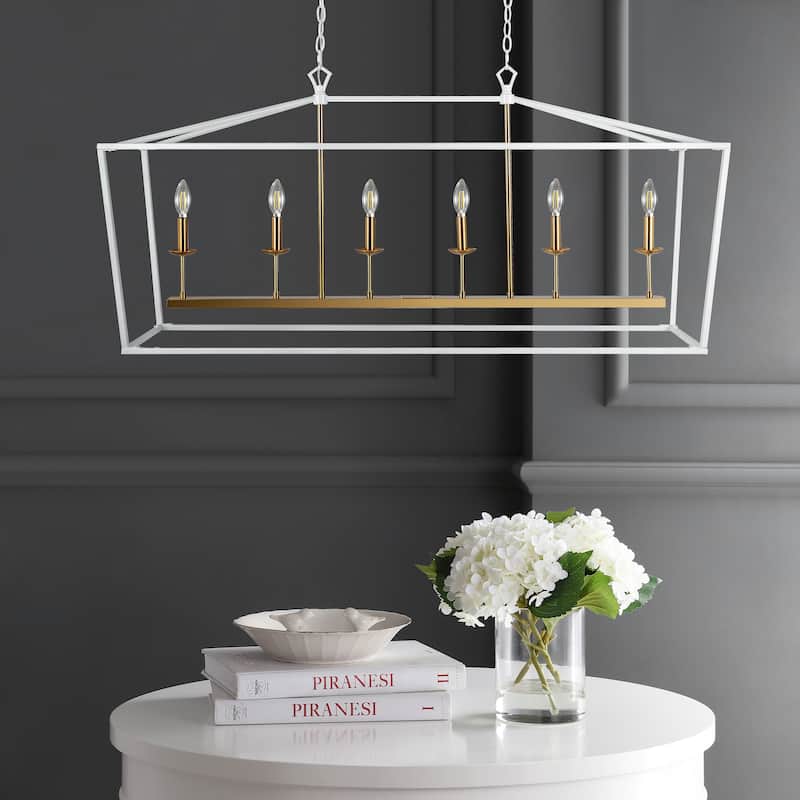 Marion Lantern Metal LED Pendant, by JONATHAN Y