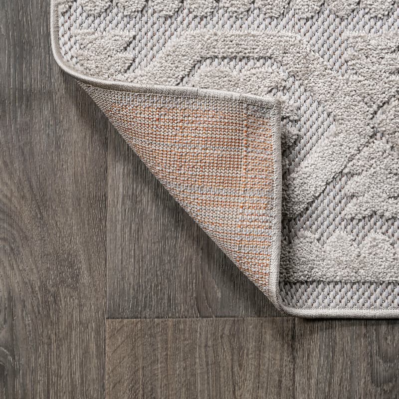 JONATHAN Y Jordan High-Low Pile Mediterranean Tile Indoor/Outdoor Area Rug