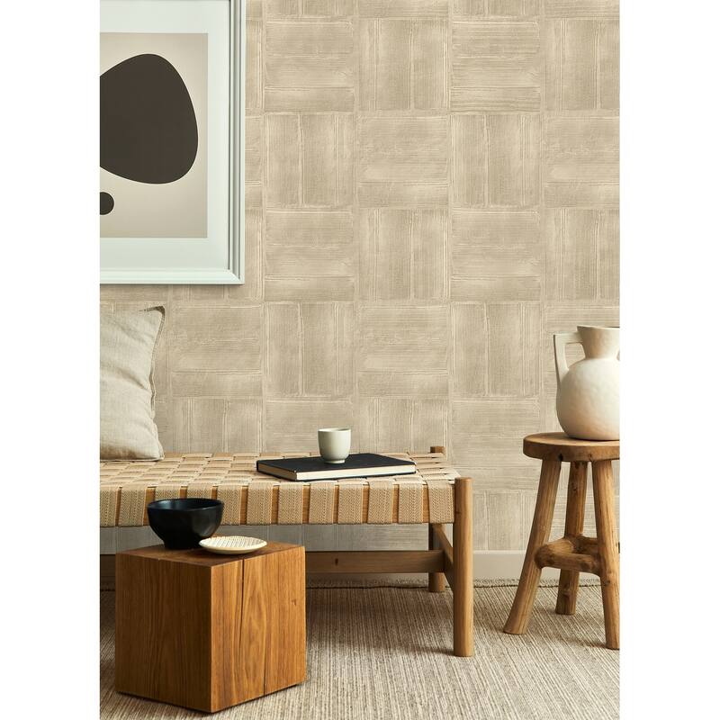 Advantage Jasper Neutral Block Texture Wallpaper