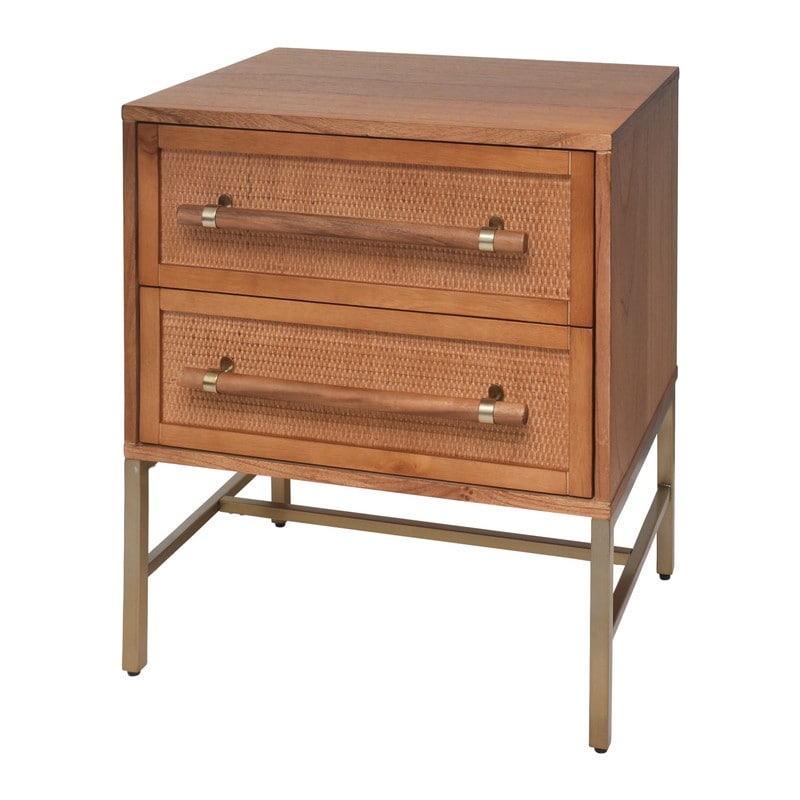 222 Fifth Sophia Acacia Wood Nightstand