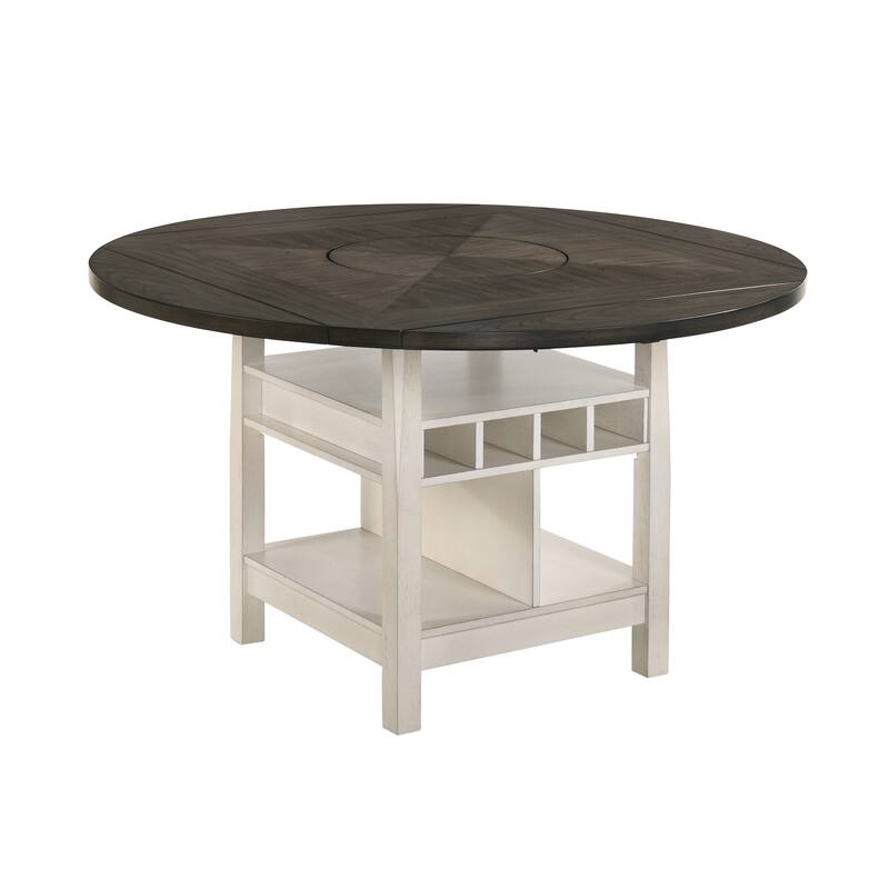 Catina Chalk Gray Modern Oval Counter Height Set