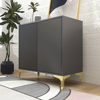Accent Cabinet with 2 Doors,Modern Entryway Storage Cabinet with Shelves