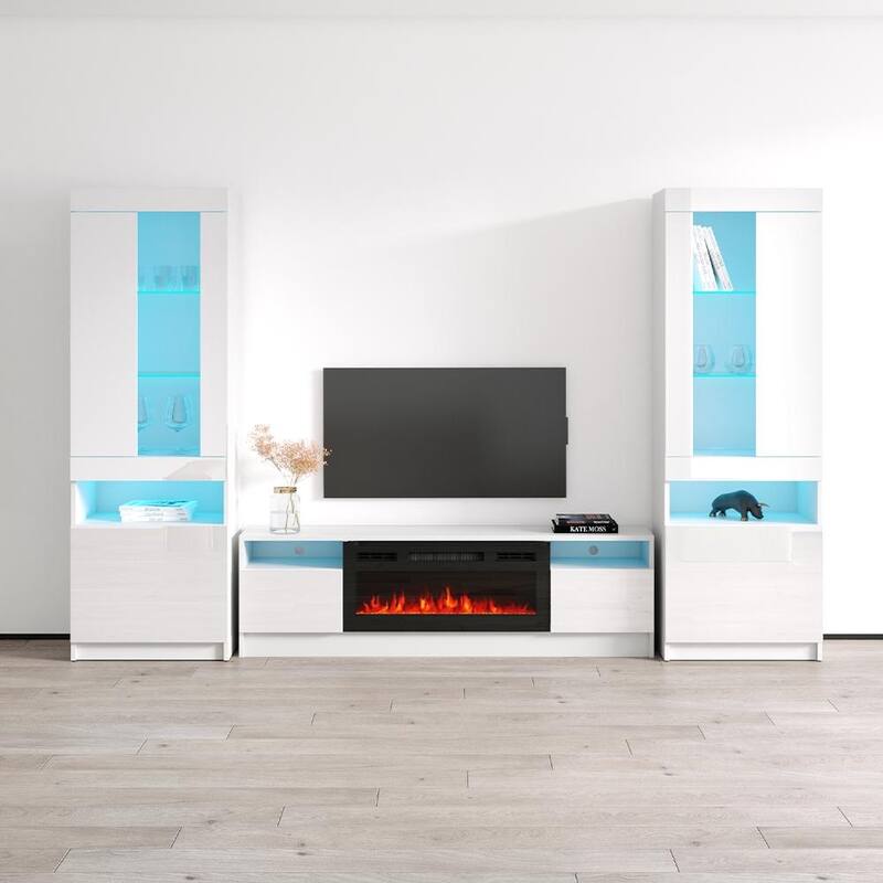 Duke BL-EF Entertainment Center - White