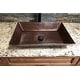 preview thumbnail 9 of 10, 20-in Rectangle Vessel Hammered Copper Sink (VREC2014DB)