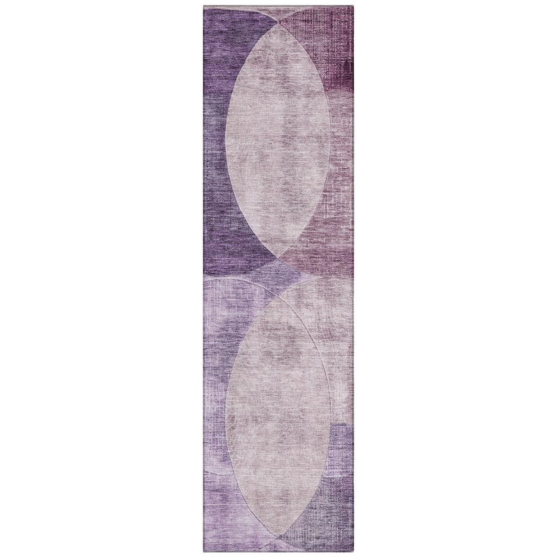 Machine Washable Indoor/ Outdoor Contemporary Deco Chantille Rug