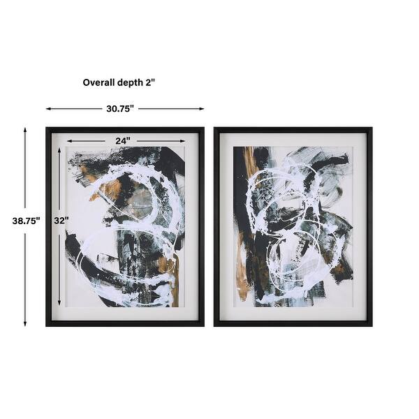 Uttermost Winterland Abstract Prints, Set/2