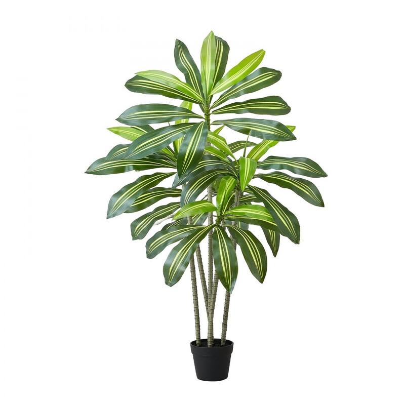 Realistic Artificial Dracaena Tree with Moss Planter and Lifelike PE Leaves for Indoor Home Decor