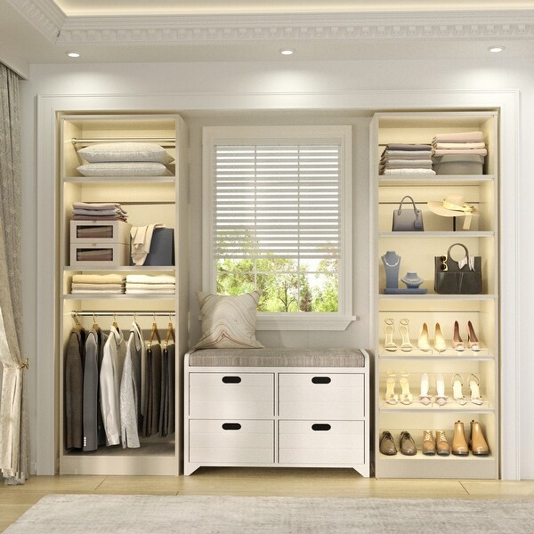 Cimly Set of 2 Freestanding Closet System with Shoe Racks Cimly Set of 2 Freestanding Closet System with Shoe Racks