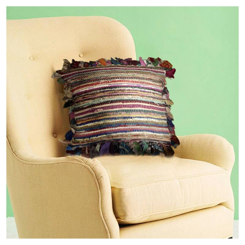 Sevita Motley Multi Chindi Stripe Throw Pillow - Accent - 26 x 26