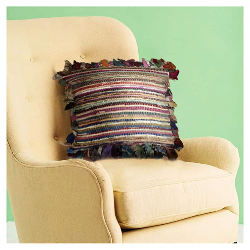 Sevita Motley Multi Chindi Stripe Throw Pillow
