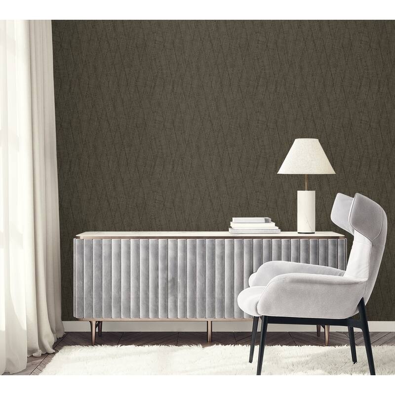 Seabrook Designs Sun Woven Embossed Vinyl Unpasted Wallpaper