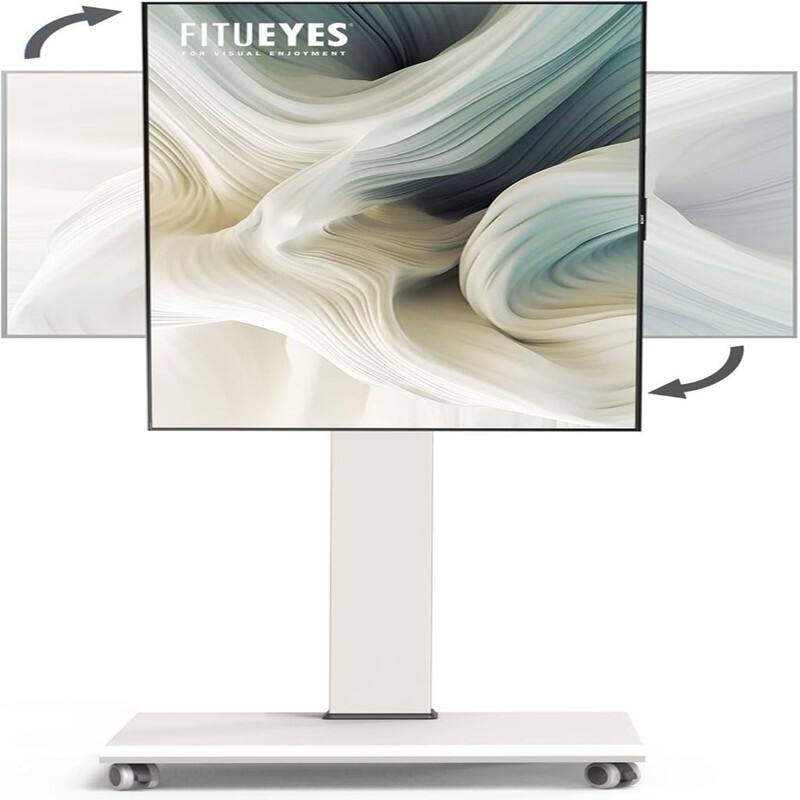 Rolling TV Stand - White