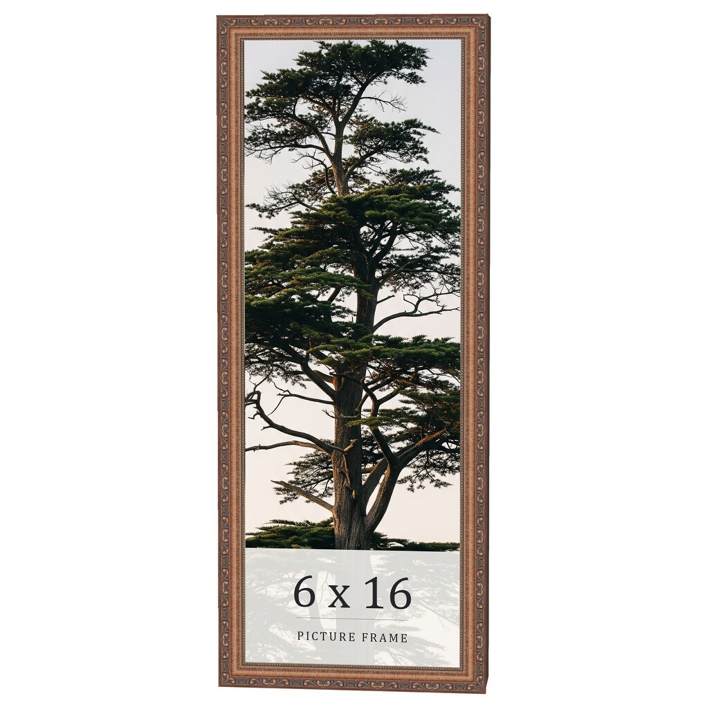6x16 Frame Red Solid Wood Picture Frame Width 1.75 Inches | Interior Frame Depth 1 13/16 Inches