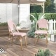 preview thumbnail 44 of 95, Furniture of America Irene French Chevron Wicker Patio Dining Chairs
