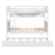 preview thumbnail 4 of 22, Twin-Over-Twin Bunk Bed with Twin Trundle & Bookshelf - Separable for Versatility