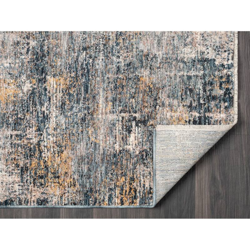 Terra by Obeetee Hampton Abstract Silver Rug
