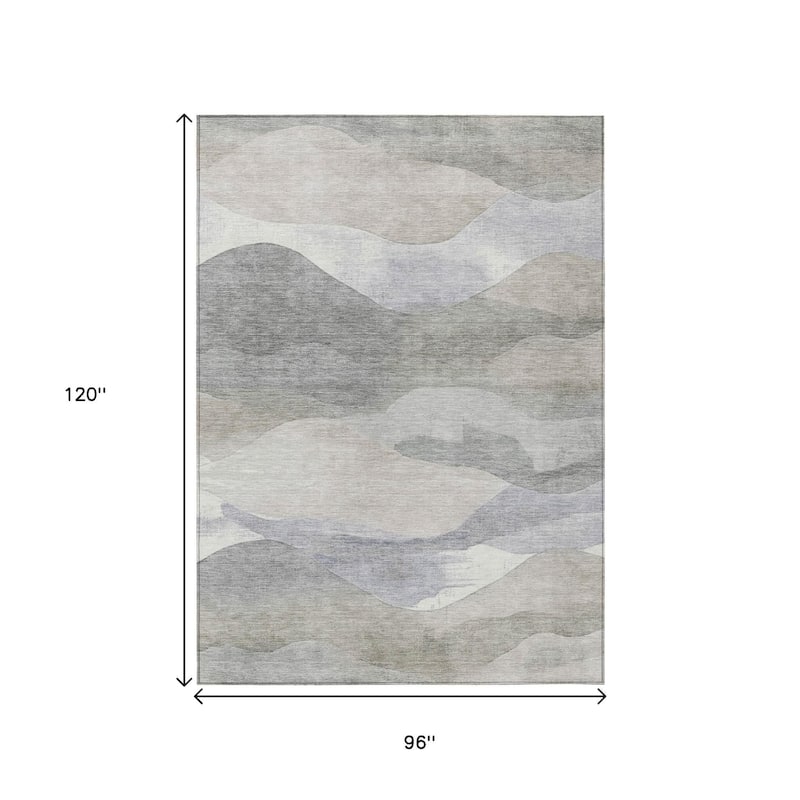 HomeRoots Abstract Transitional Rectangle Outdoor Rug