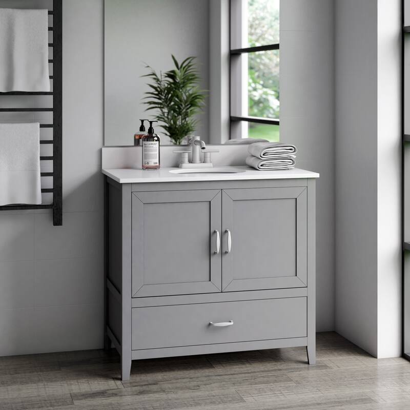 36" Traditional Bathroom Vanity with Drawer