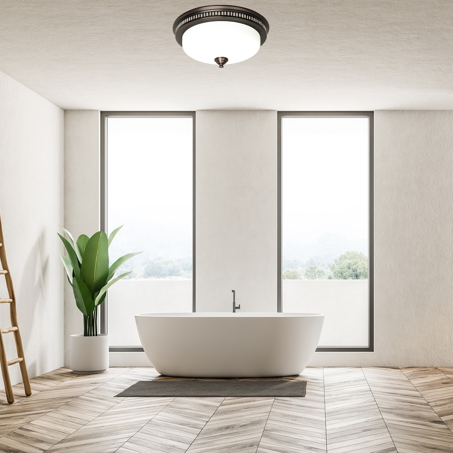 Ultra Quiet Bathroom Exhaust Fan with LED Light and Nightlight 110CFM 1.5  Sone Oil Rubbed Bronze Finish - On Sale - Bed Bath u0026 Beyond - 31245640