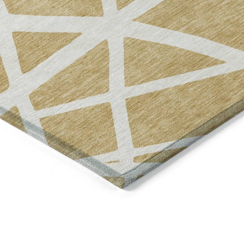 HomeRoots Geometric Transitional Rectangle Outdoor Rug