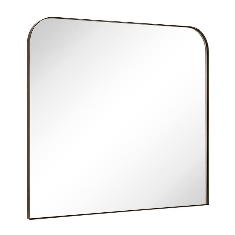 TEHOME Decole Arch Metal Wall Mirror - 30" x 34" - Rubbed Bronze