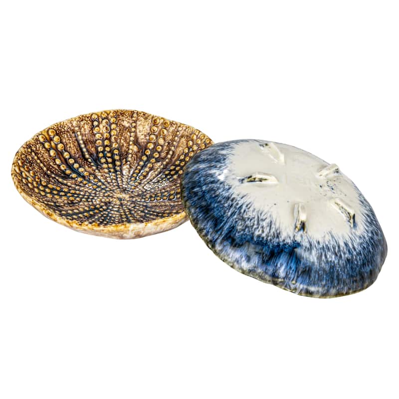 Stoneware Dish with Embossed Dots in Two Styles