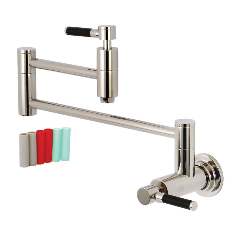 Kingston Brass Concord 3.8 GPM Single Hole Wall Mounted Pot Filler - Polished Nickel