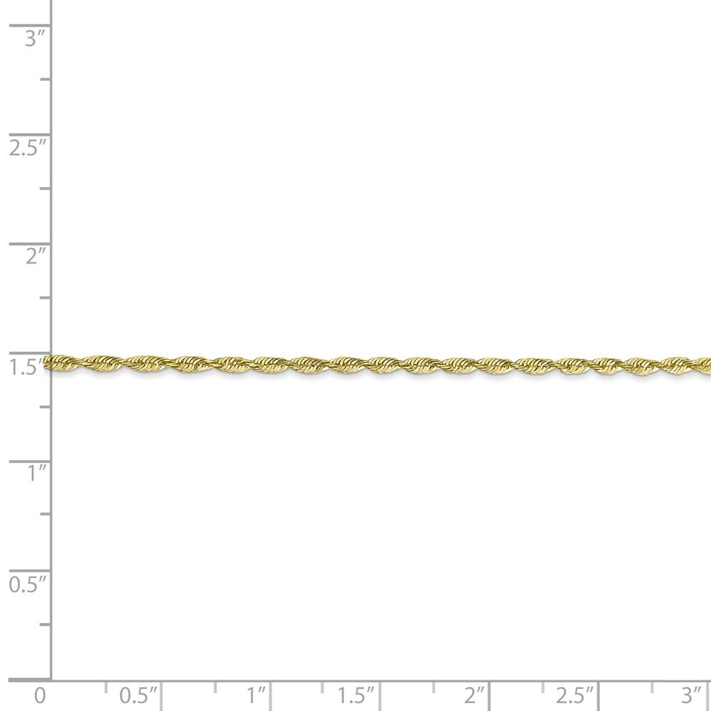 10k Sparkle-Cut Extra-Lite Rope Chain Necklace in Yellow Gold Choice of Lengths 16 18 20 24 30 and Variety of mm Options 10k Sparkle-Cut Extra-Lite Rope Chain Necklace in Yellow Gold Choice of Lengths 16 18 20 24 30 and Variety of mm Options