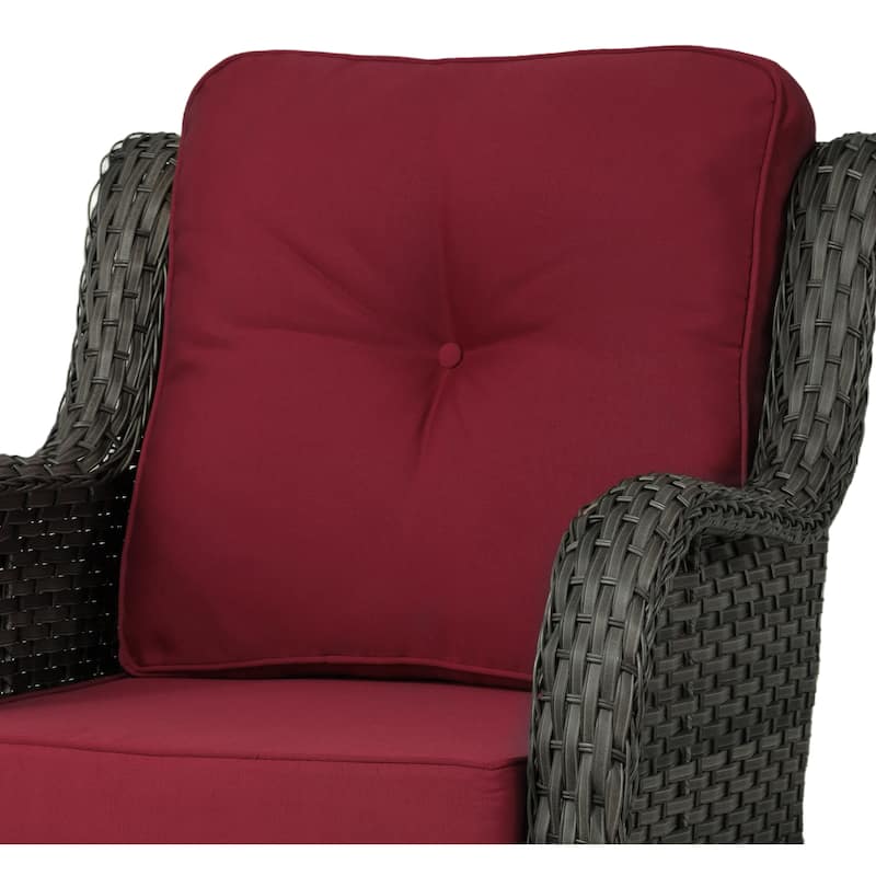 Outdoor Rattan Rocker Wicker Swivel Rocking Chair