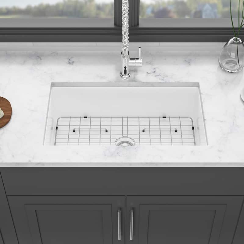 32" Undermount Single Bowl Ceramic Kitchen Sink - 32 x 19