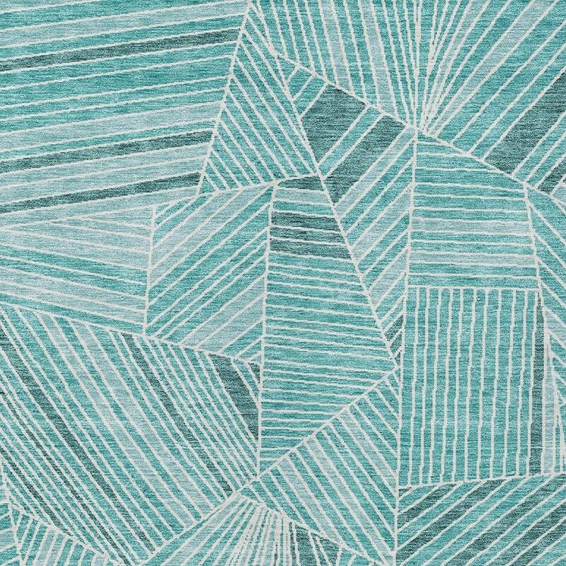 HomeRoots Geometric Transitional Rectangle Outdoor Rug