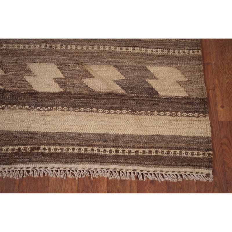 Nomadical Kilim Persian Vintage Area Rug Hand-Woven Wool Carpet - 5'5"x 8'2"