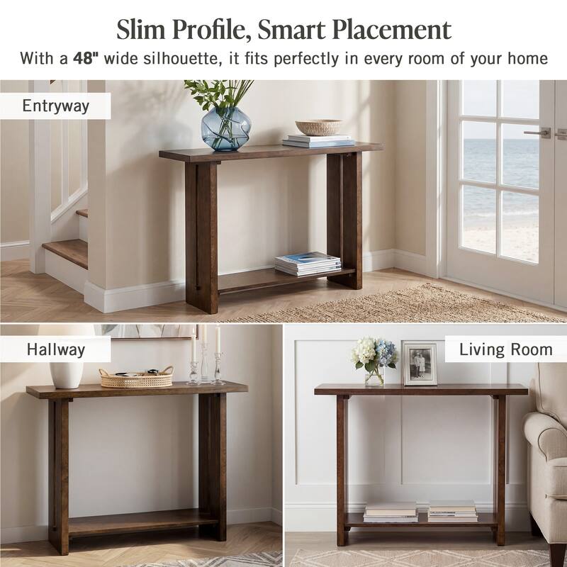 Martha Stewart Lily Pond Shiloh Console Table - 47.75"W x 16.75"D x 34"H