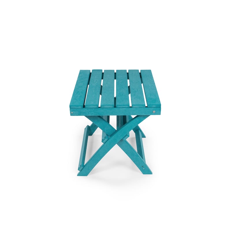 Santorini Fully Assembled All-Weather Recycled HDPE Outdoor Folding Side Table