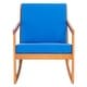 preview thumbnail 20 of 60, SAFAVIEH Outdoor Vernon Rocking Chair Natural/Royal Blue