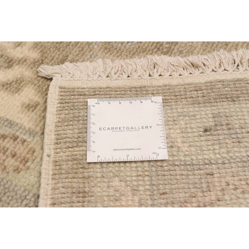 ECARPETGALLERY Hand-knotted Oushak Olive Wool Rug - 8'0 x 9'10