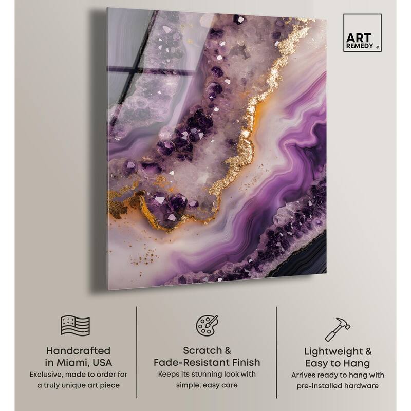 Amethystine Dream I Acrylic by Art Remedy, Ready to Hang