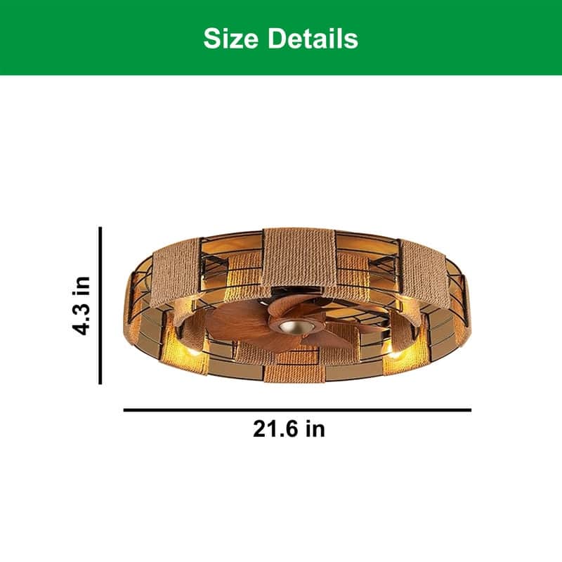 4 Bulb ceiling fans brozne flush mount copper best ceiling Light - N/A