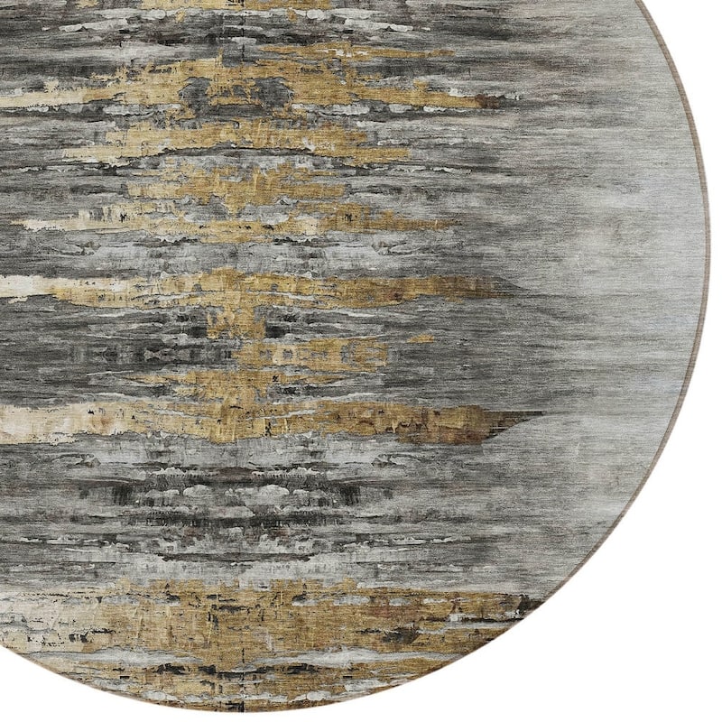 HomeRoots Abstract Transitional Rectangle Outdoor Rug