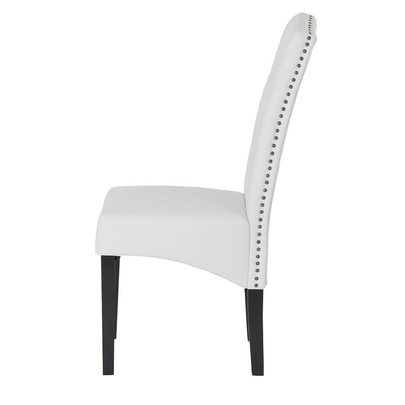 PU Leather Dining Chair Armless Side Chairs for Livingroom Modern Linen