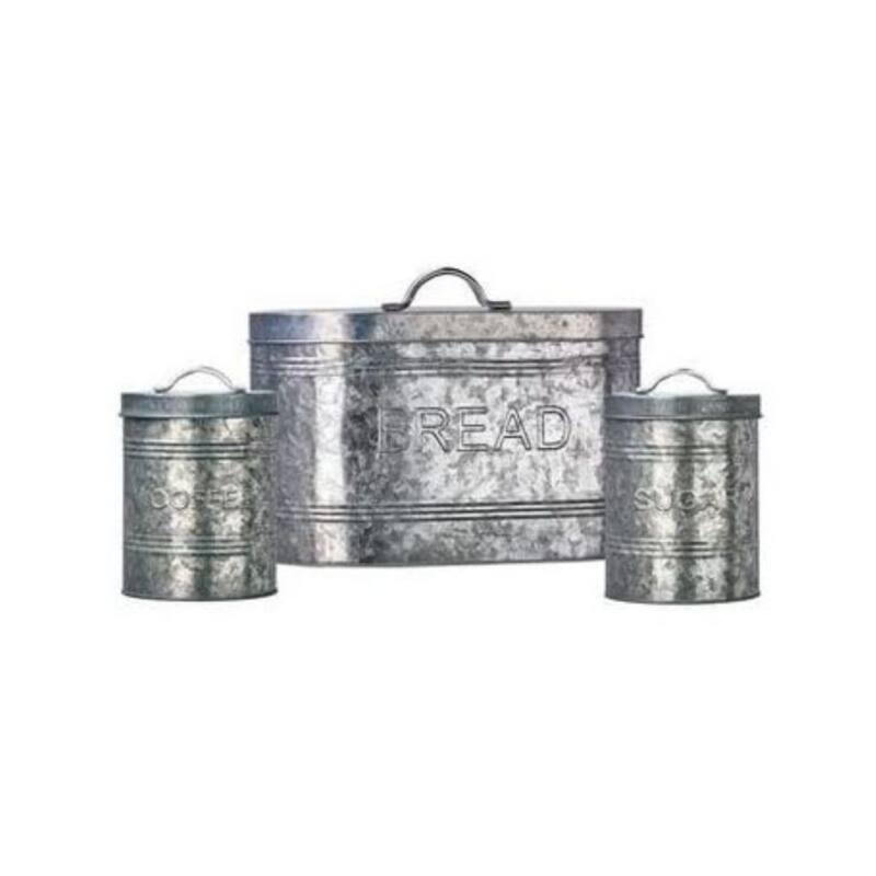 Amici Home Rustic Kitchen Collection Galvanized Storage Canister