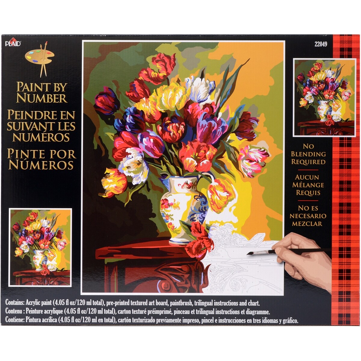 Shop Paint By Number Kit 16 X20 Tulips On Parade Tulips On