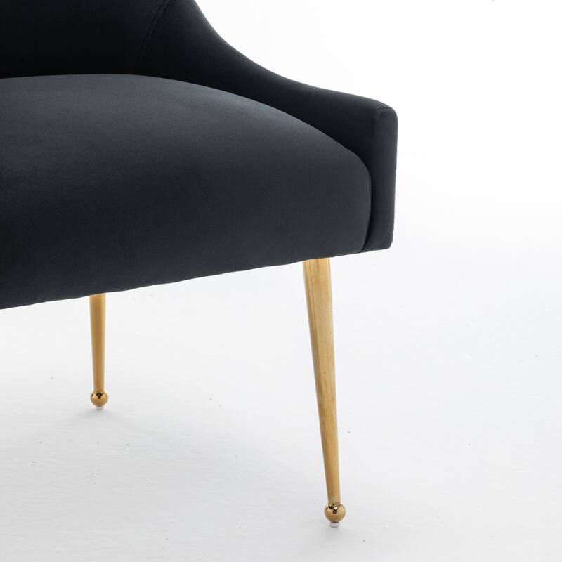 SEYNAR Velvet Upholstered Dining Chair Set of 6, Modern Glam Armless Side Chair