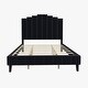 preview thumbnail 37 of 55, Tufted Upholstered Platform Bed with Sturdy Center Legs and Elegant Headboard for Bedroom by HULALA HOME