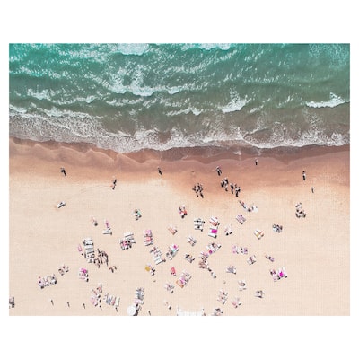 Beach Aerial REC Crop by Michele Feola Canvas Art Print