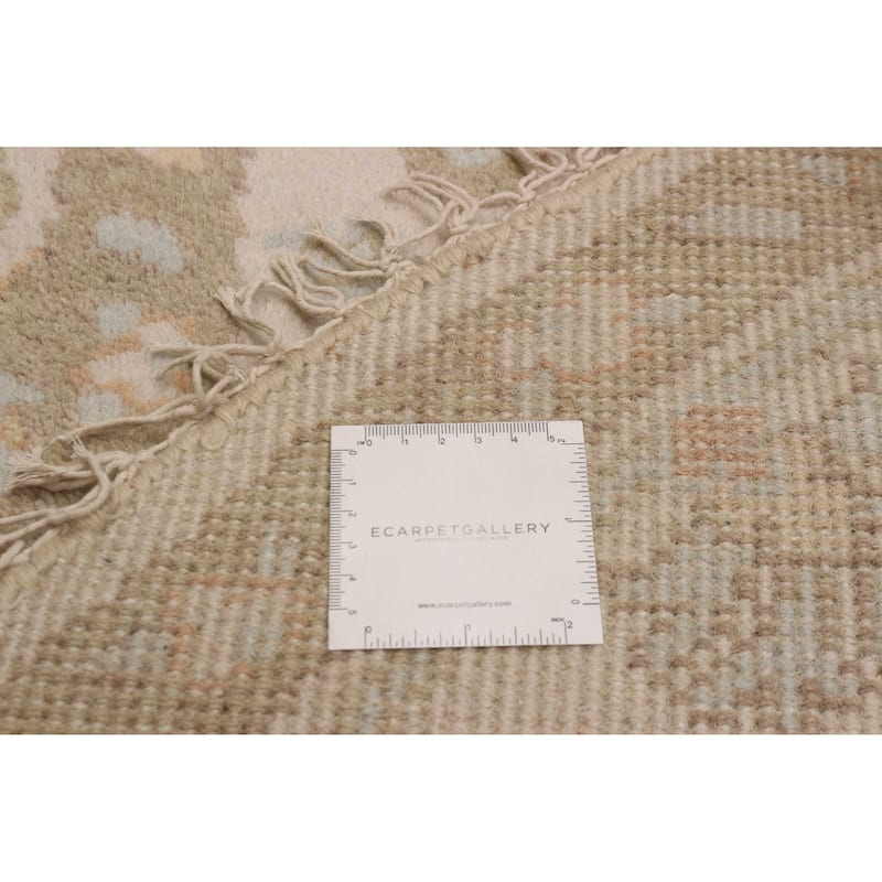 ECARPETGALLERY Hand-knotted Royal Oushak Ivory Wool Rug - 6'0 x 6'0